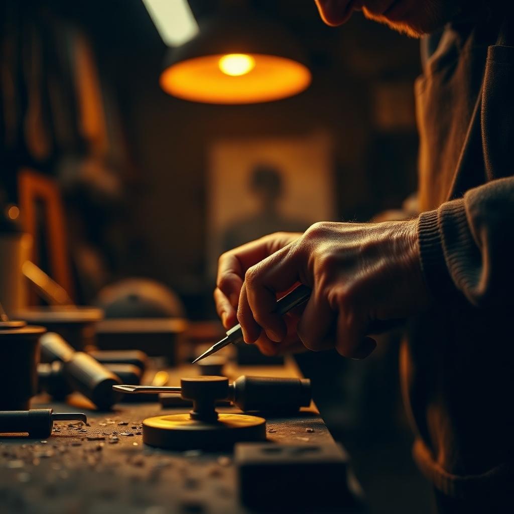 Artisan suisse au travail dans son atelier
